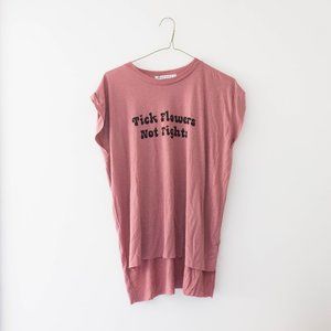 Pick Flowers Not Fights | Muscle Tee